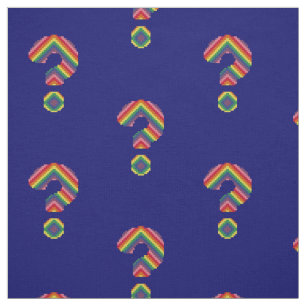 Regenbogen-Fragezeichen Stoff