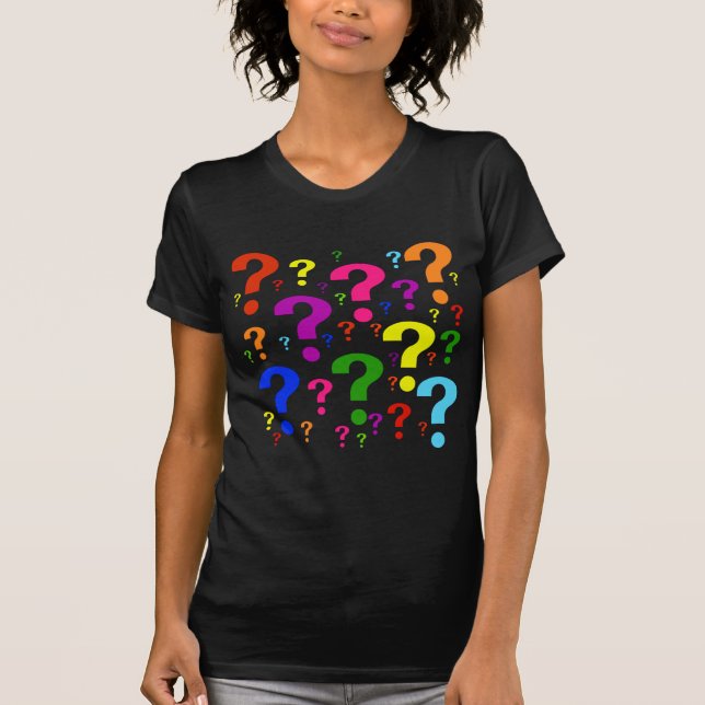 Regenbogen-Fragezeichen T-Shirt (Vorderseite)