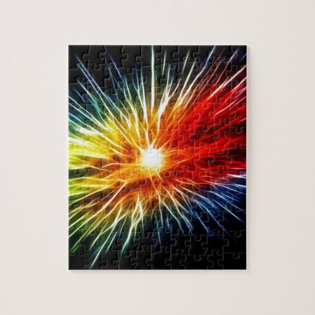 Regenbogen-Fraktal Puzzle (Vertikal)