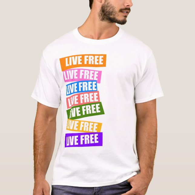 Regenbogen-freies lebhaftT-Shirt T-Shirt (Vorderseite)