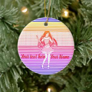 Regenbogen Freundin Keramik Ornament