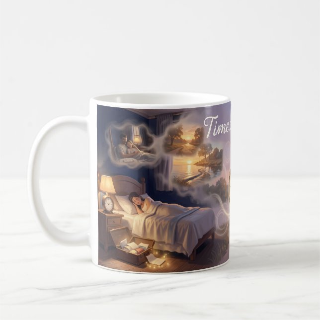 Regenbogen-Friedens- und Wunderweltposter Kaffeetasse (Links)