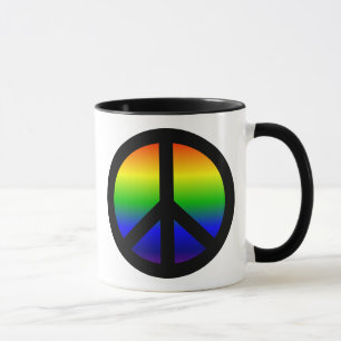 Regenbogen-Friedenssymbol Tasse