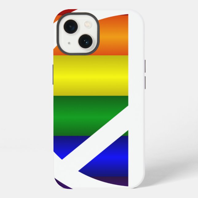 Regenbogen-Friedenszeichen iPhone Hülle (Rückseite)
