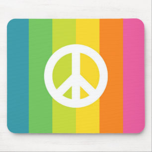 Regenbogen-Friedenszeichen Mousepad
