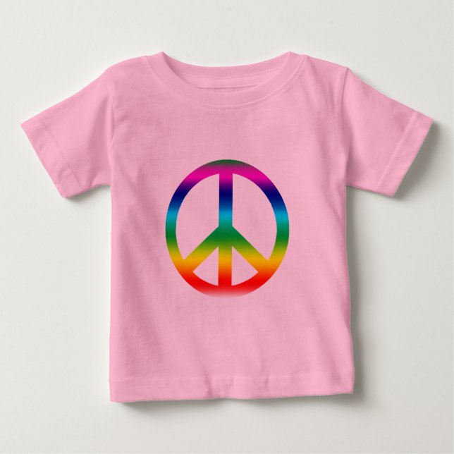 Regenbogen-Friedenszeichen-Produkte Baby T-shirt (Vorderseite)