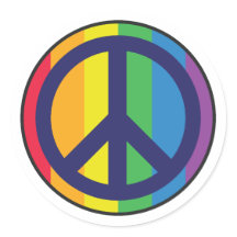 Regenbogen-Friedenszeichen