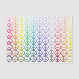 Regenbogen-Friedenszeichen-Seidenpapier Seidenpapier