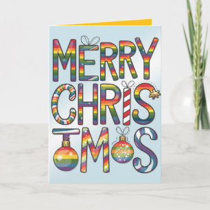 Regenbogen Frohe Weihnachten Lustig Elegant Schwul