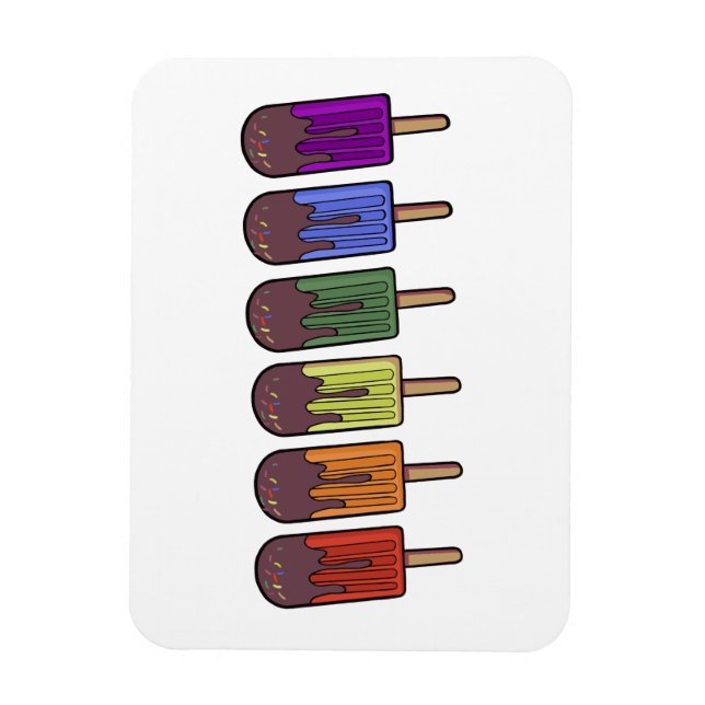 Regenbogen-Frozen-Pop-Parade Magnet (Vertikal)