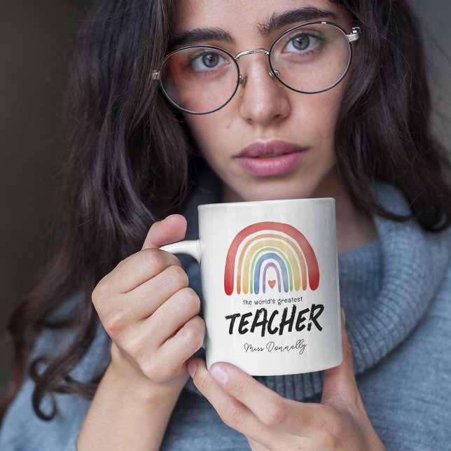 Regenbogen für den weltgrößten Lehrer Kaffeetasse (Von Creator hochgeladen)