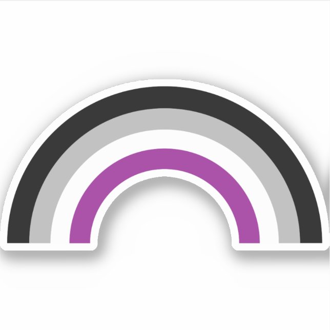 Regenbogen für die asexuelle Flagge Aufkleber (Vorderseite)