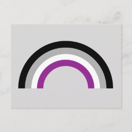 Regenbogen für die asexuelle Flagge Postkarte