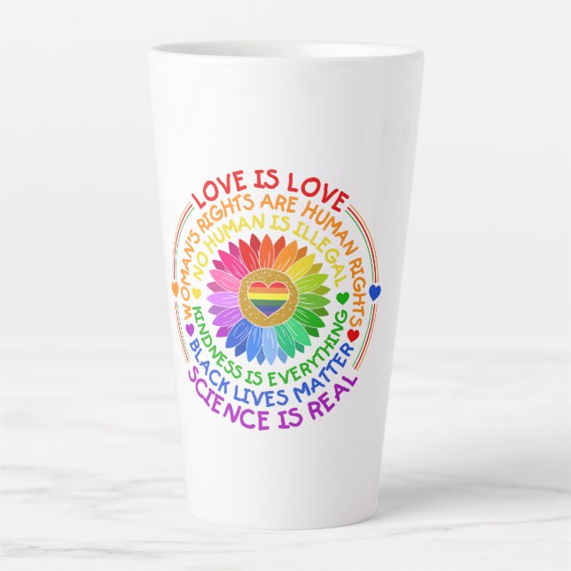 Regenbogen für Flora und Fauna Politischer und soz Milchtasse (Vorderseite)
