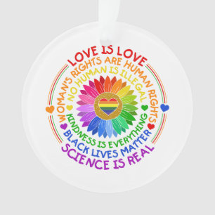 Regenbogen für Flora und Fauna Politischer und soz Ornament