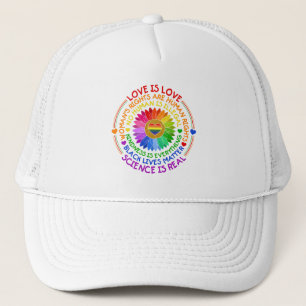 Regenbogen für Flora und Fauna Politischer und soz Truckerkappe