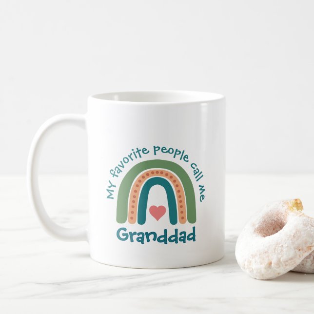Regenbogen für Grandad von Kindern Kaffeetasse (Mit Donut)
