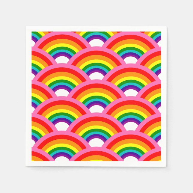 Regenbogen für immer Muster Serviette (Vorderseite)