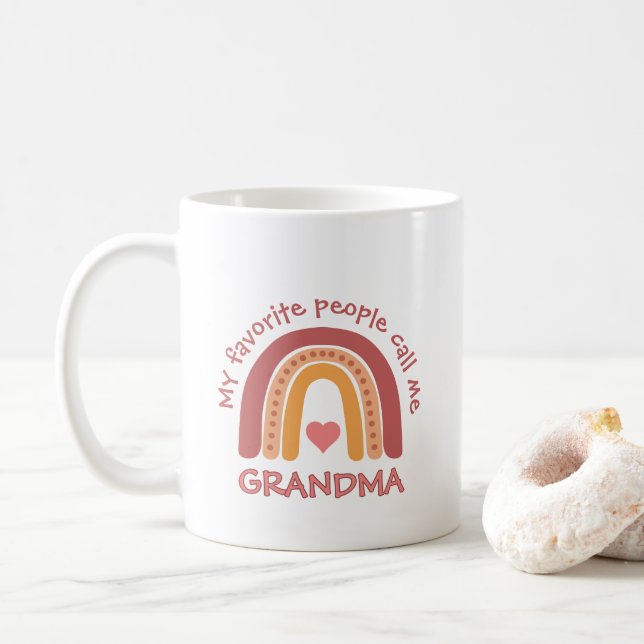 Regenbogen für Oma von Kindern Kaffeetasse (Mit Donut)