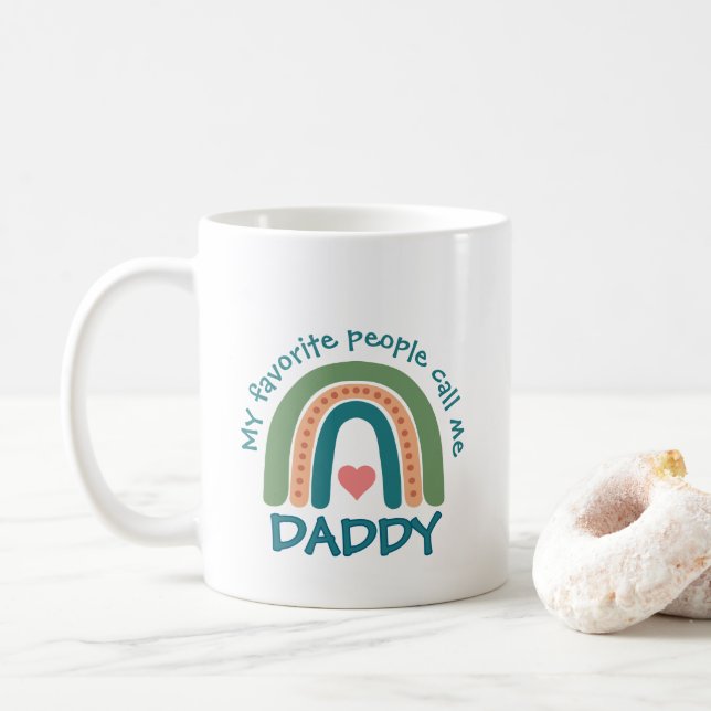 Regenbogen für Väter von Kindern Kaffeetasse (Mit Donut)
