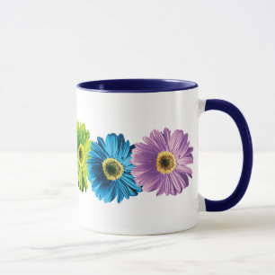 Regenbogen-Gänseblümchen Tasse