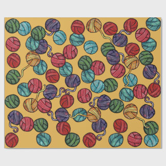 Regenbogen-Garnbälle-Muster Geschenkpapier