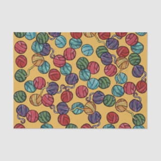 Regenbogen-Garnbälle-Muster Seidenpapier