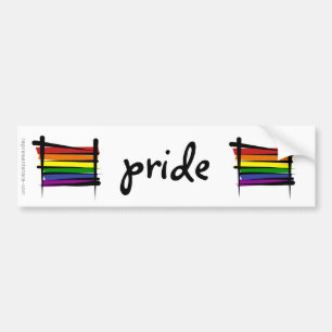 Regenbogen-Gay Pride-Bürsten-Flagge Autoaufkleber