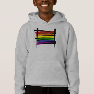 Regenbogen-Gay Pride-Bürsten-Flagge Hoodie