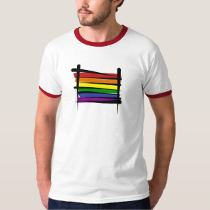 Regenbogen-Gay Pride-Bürsten-Flagge T-Shirt