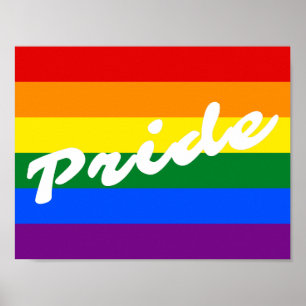 Regenbogen-Gay Pride-Flagge des Stolz-Logo-LGBT Poster
