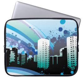 Regenbogen_Gebäude_Anstrich Laptopschutzhülle