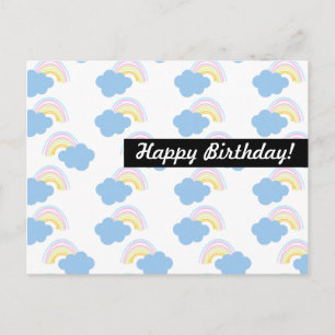 Regenbogen Geburtstag Personalisiert zu jedem Anla Postkarte