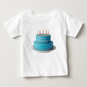 Regenbogen-Geburtstagskuchen Kleinkind  Baby T-shirt