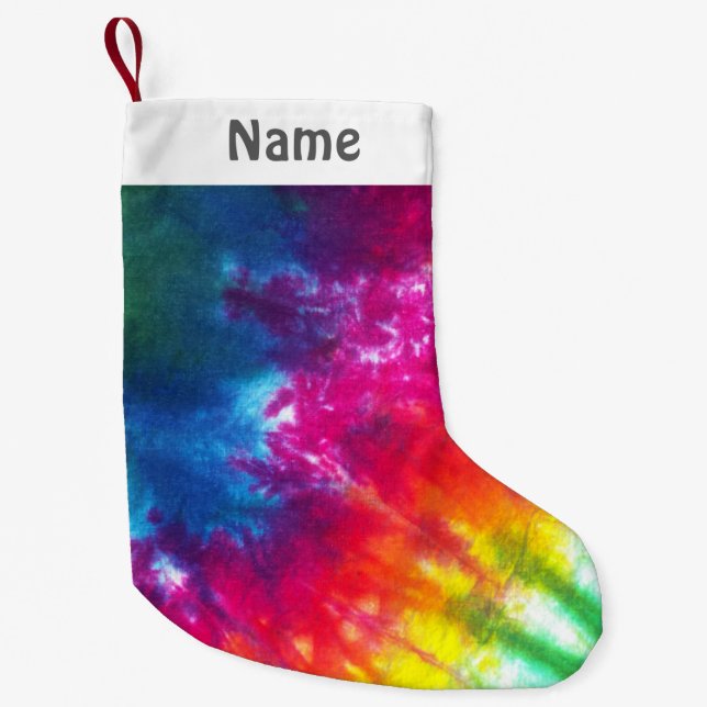 Regenbogen-gefärbte Krawatte besonders angefertigt Kleiner Weihnachtsstrumpf (Vorderseite)