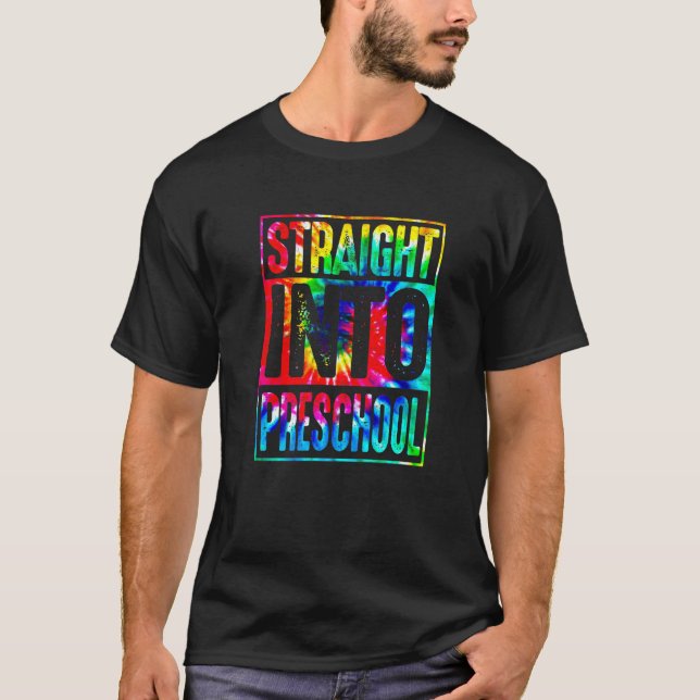 Regenbogen-Gefärbte Krawatte direkt in die Vorschu T-Shirt (Vorderseite)