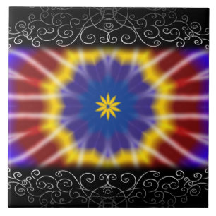 Regenbogen-gefärbte Krawatte Fliese