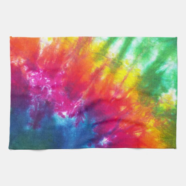 Regenbogen-gefärbte Krawatte Küchentuch (Horizontal)