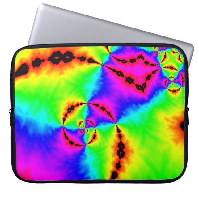 Regenbogen-gefärbte Krawatte Laptopschutzhülle (Vorderseite)