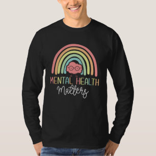 Regenbogen-Gehirn Neurodiversität Psychische Gesun T-Shirt