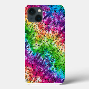Regenbogen-Gekritzel iPhone 13 Hülle