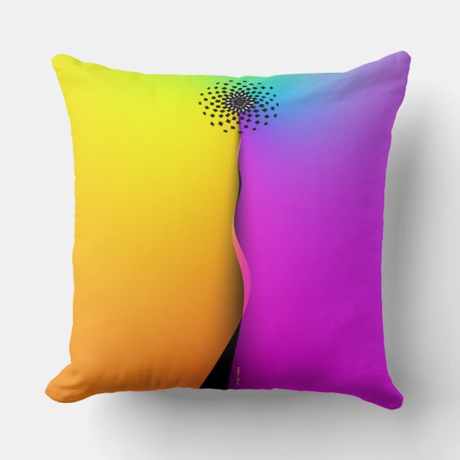 Regenbogen Gelb Lila Bildsprache  Kissen (Vorderseite)