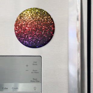 Regenbogen gelb rot violett falscher Glitter funke Magnet