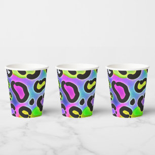 Regenbogen Gepard Leopard Print Geburtstagsfeier Pappbecher