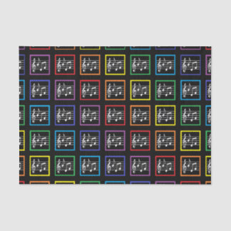 Regenbogen-gerahmtes musikalisches seidenpapier