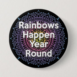 Regenbogen geschehen Jahr-runder Knopf Button
