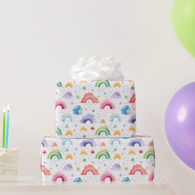 Regenbogen Geschenkpapier (Partygeschenke)