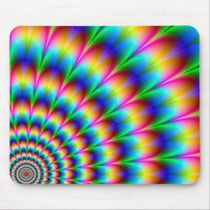 Regenbogen-gewundene optische Täuschung Mousepad