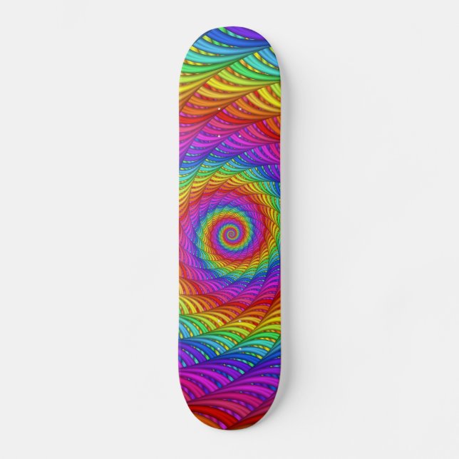Regenbogen-gewundene Spitzen-Skateboarding Skateboard (Vorderseite)