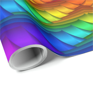Regenbogen-gewundenes Packpapier